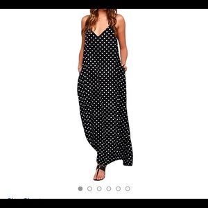 Polka dot maxi dress